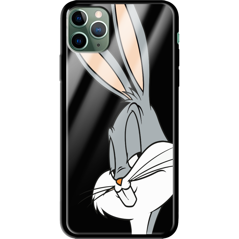 Чехол Boxface iPhone 11 Pro Max Lucky Rabbit Черный силикон со стеклом (38194-bk81-38347)
