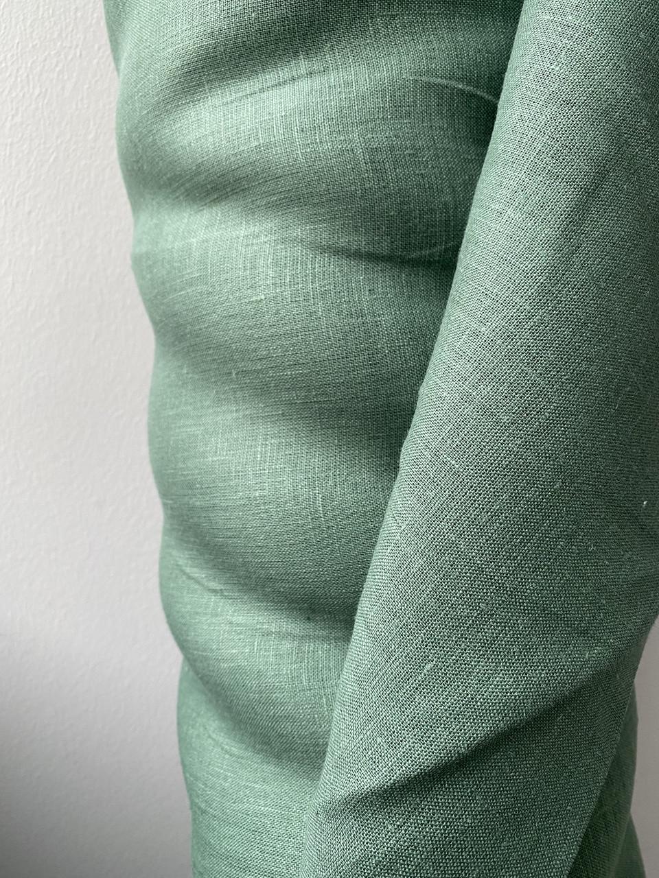 Ткань LINEN PLUS 100% лен 150 см 176 Зеленый - фото 3 Ткань LINEN PLUS 100% лен 150 см 176 Зеленый - фото 3
