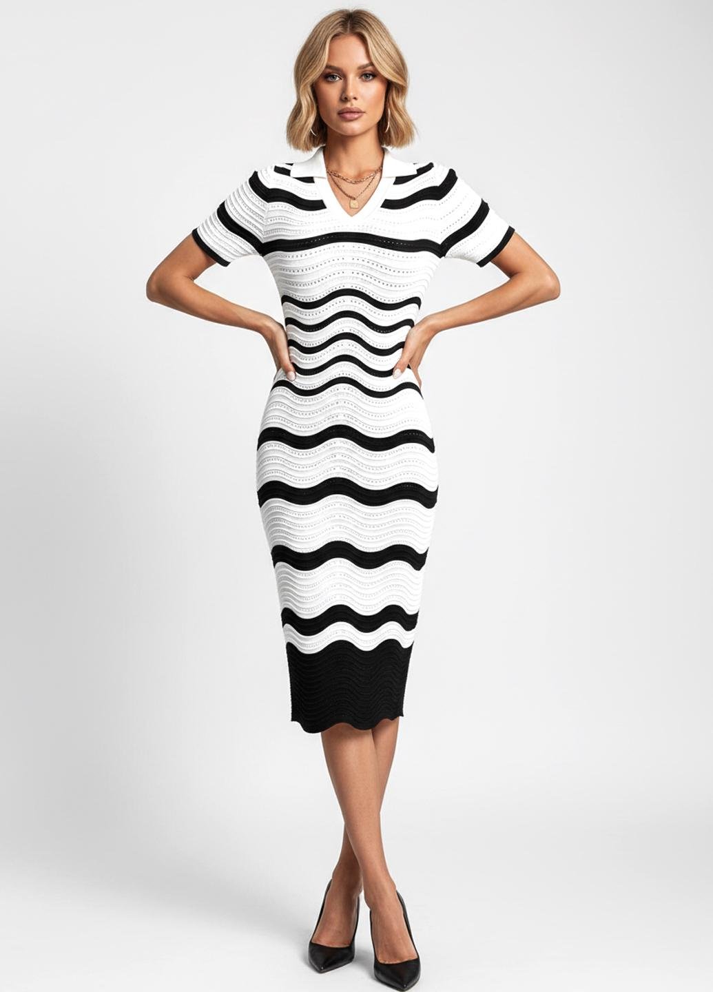 Платье в полоску трикотажное р. 44 (TR-12)