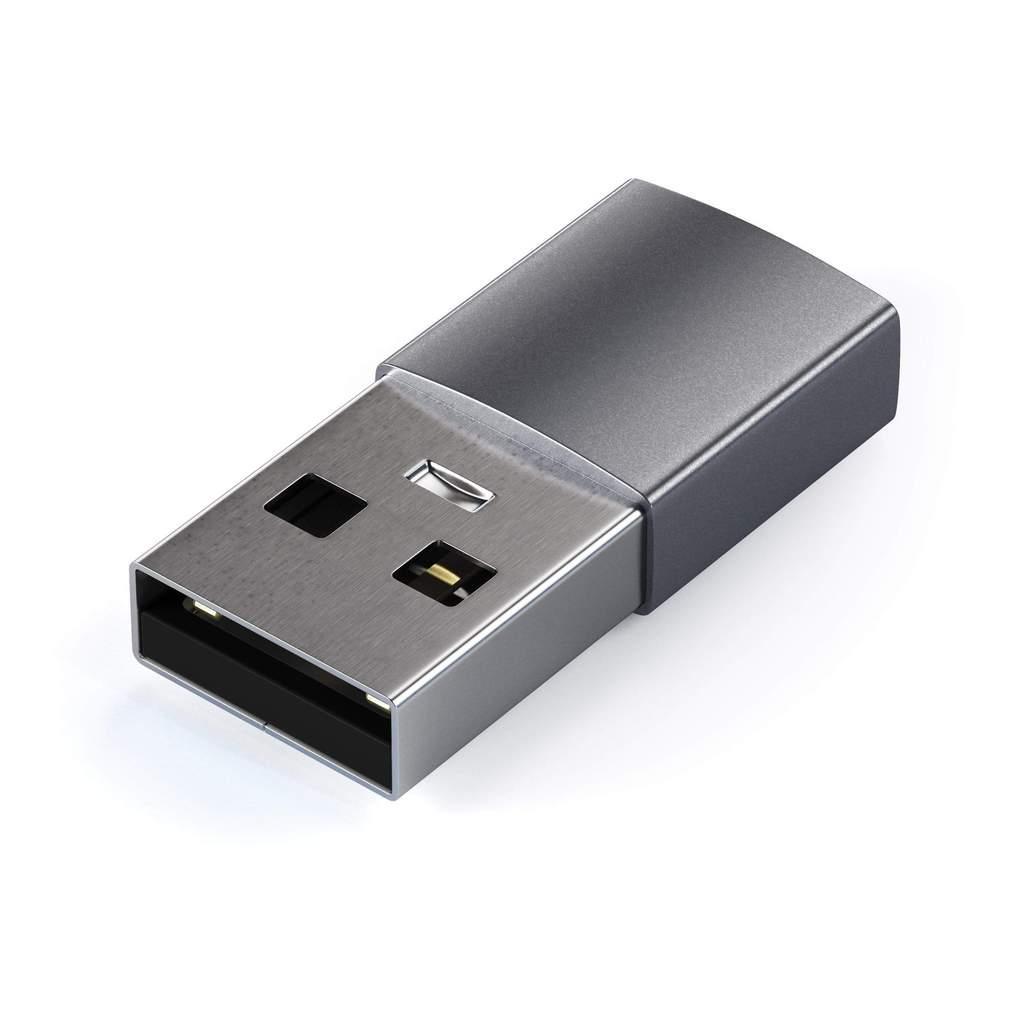 Переходник Satechi Type A to Type C Adapter, Space Gray (ST-TAUCM)