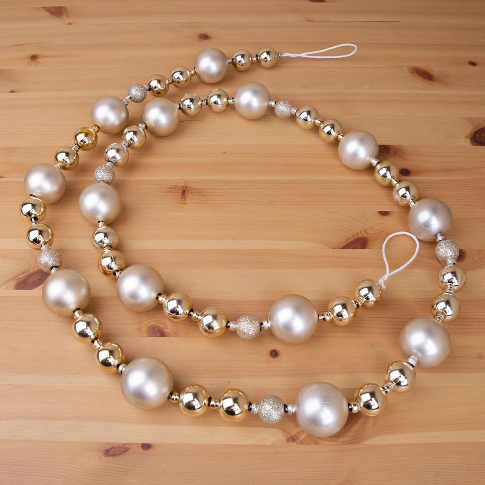 Гірлянда ялинкові кулі 185 см Шампань (6338-2)