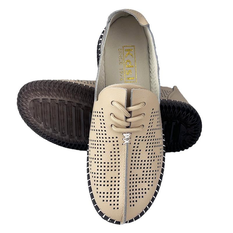 Мокасини жіночі перфорована шкіра 1035-6 p. 36 23 см Бежевий - фото 1 Мокасини жіночі перфорована шкіра 1035-6 p. 36 23 см Бежевий - фото 1