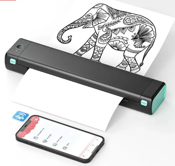 Принтер мини Phomemo M08F А4 портативный беспроводной для тату (23792973) - фото 2 Принтер мини Phomemo M08F А4 портативный беспроводной для тату (23792973) - фото 2