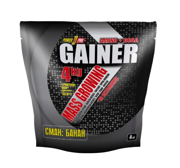Гейнер Power Pro Gainer Amino + BCAA 4 кг Банан
