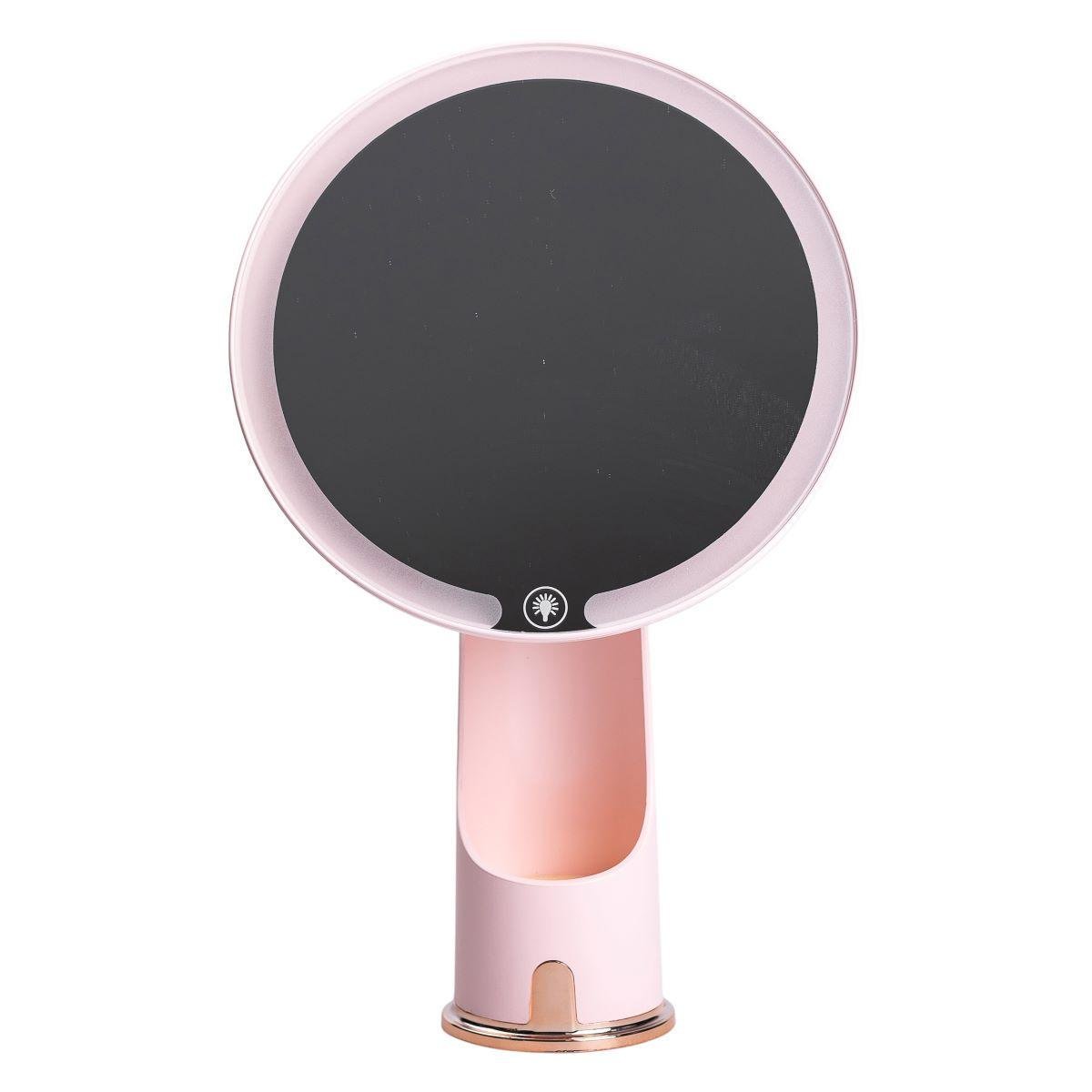 Зеркало с подсветкой настольное круглое HP-10-1AP 18,5х10х29 см USB Розовый (A-033786) Зеркало с подсветкой настольное круглое HP-10-1AP 18,5х10х29 см USB Розовый (A-033786)