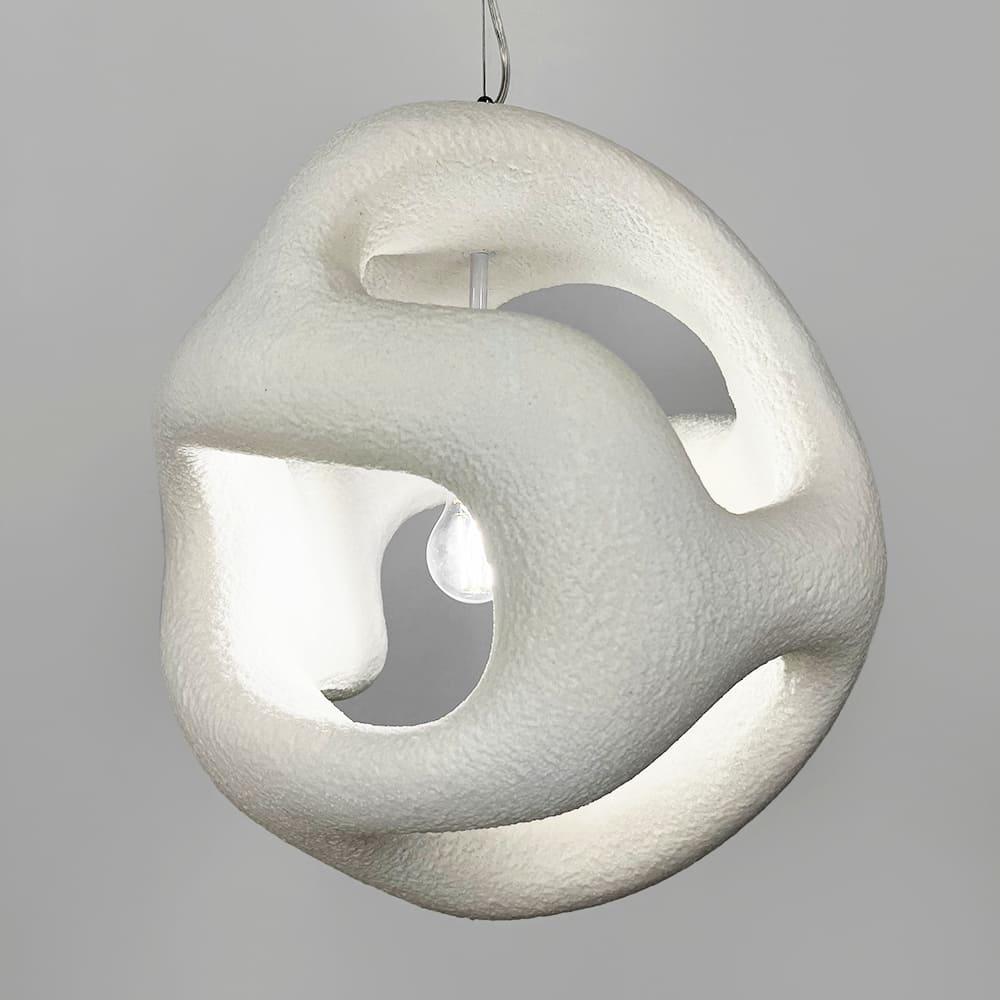 Светильник гипсовый Ø 50 см Белый (MJ34-450*500 WT) - фото 3