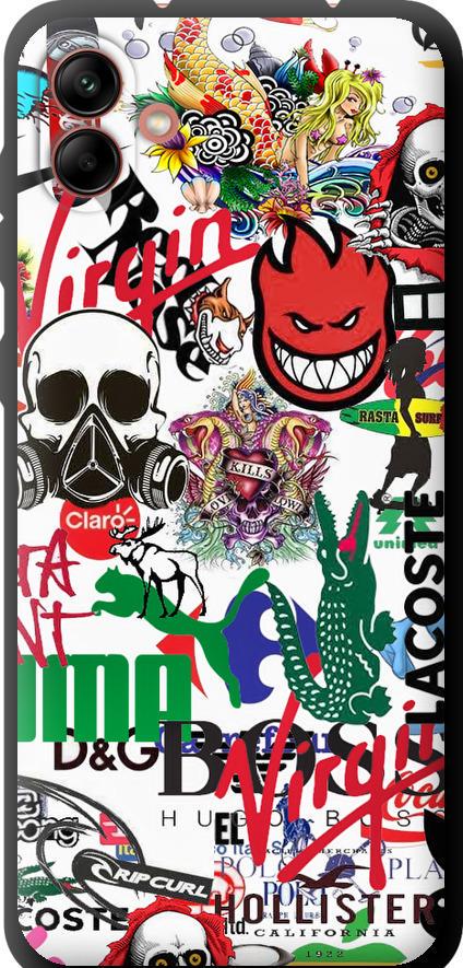 Чехол на Samsung Galaxy A04 A045F Many different logos (4022b-2831-42517)