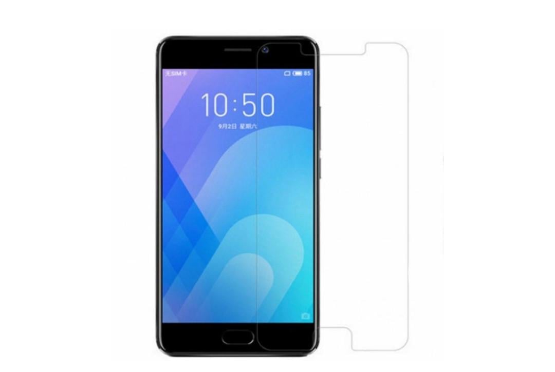 Закаленное защитное стекло на Meizu M6 / Без рамки / Прозрачное Закаленное защитное стекло на Meizu M6 / Без рамки / Прозрачное