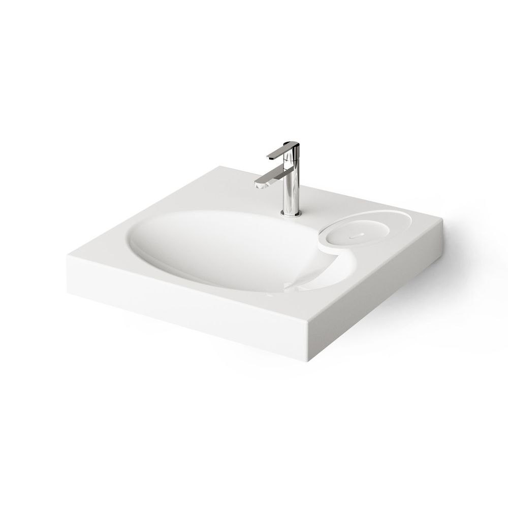 Умивальник на пральну машину PAA Claro KICLASIF/00 квадратний 600х600 мм Білий глянцевий (KICLASIF_00)