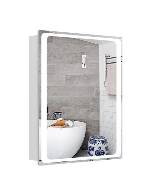 Шкаф Зеркальный D SR Сан-Ремо с LED подсветкой 500х700 мм (11554841)