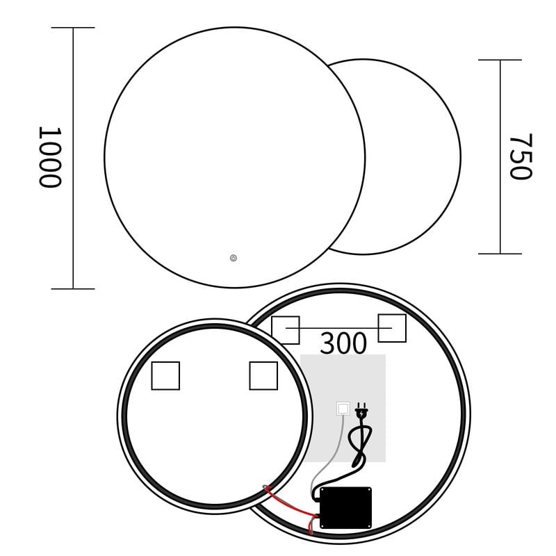 Зеркало для ванной комнаты MIXXUS Premium TOPPER MC01 LED Touch/Anti-fog/димер 3-6,5kK 100x75 см (MP6631) - фото 5