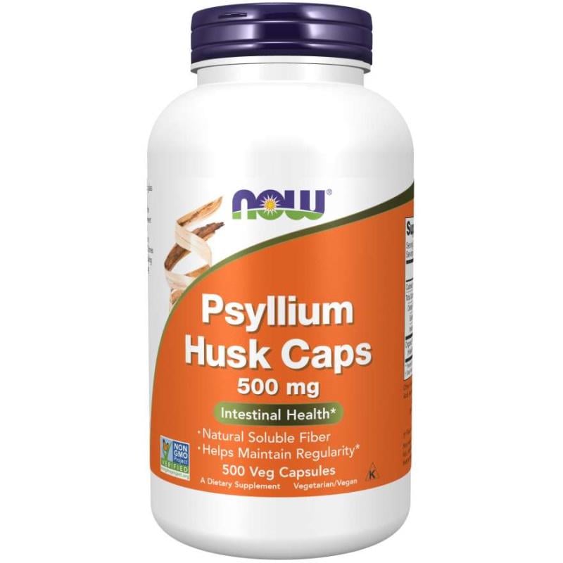 Натуральна добавка NOW Psyllium Husk 500 мг 500 вегакапс. (7866)