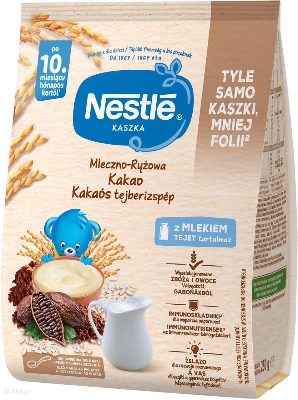 Каша молочно-рисова з какао Nestle з 10 місяців 230 г