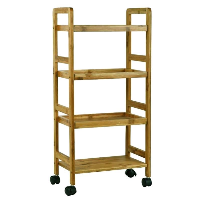 Этажерка для ванной из дерева на колесиках Талантис Сиена (АБТ-003105)