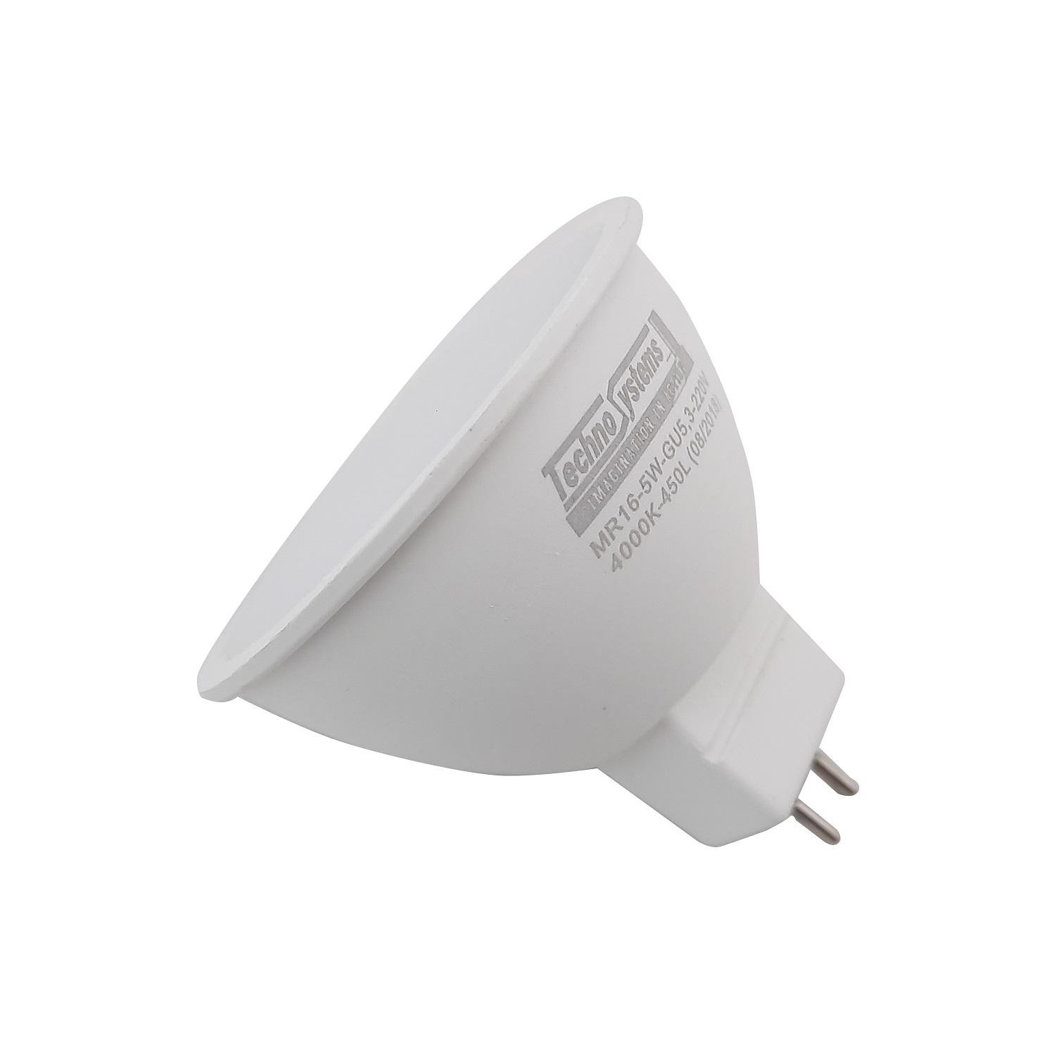Лампа світлодіодна TechnoSystems MR16 5Вт GU5,3 4000K 450Лм ICCD (5000047) - фото 2