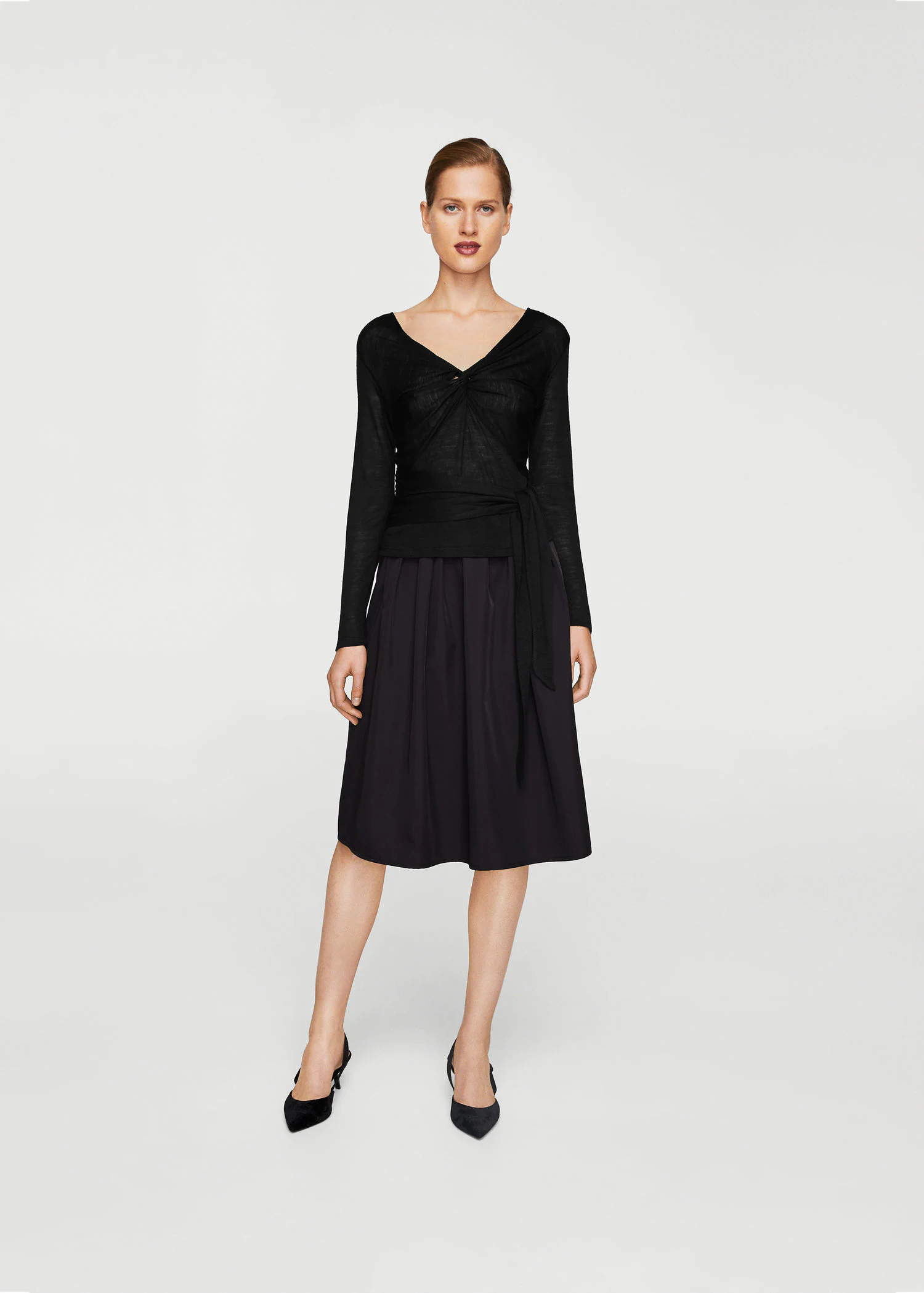 Блузка Mango S Черный (2000000833941) - фото 2 Блузка Mango S Черный (2000000833941) - фото 2