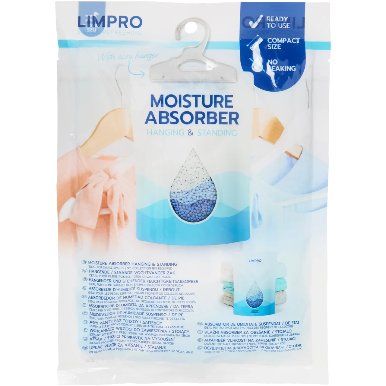 Поглотитель влаги и запахов Стоп Влага с вешалкой для шкафа