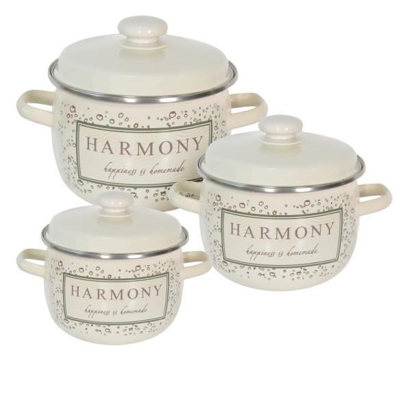 Набор кастрюль Гармония с крышками 3 шт. (926)