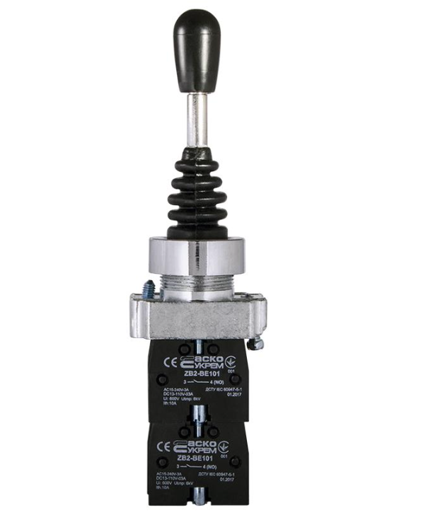 Кнопка-маніпулятор АСКО-Укрем XB2-D2PA24 3SXD2PA24 4NO 4 напрямки 5 положень із самоповерненням 22 мм (A0140010051) Кнопка-маніпулятор АСКО-Укрем XB2-D2PA24 3SXD2PA24 4NO 4 напрямки 5 положень із самоповерненням 22 мм (A0140010051)