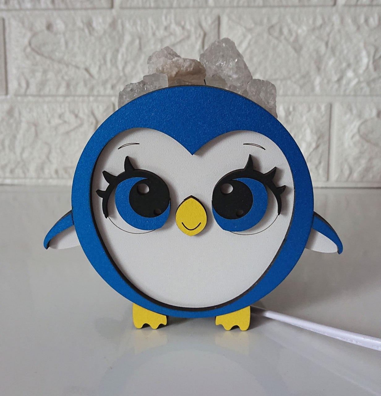 Світильник-нічник Пінгвін з регульованою яскравістю з солі 1 кг (К03007-3) - фото 2 Світильник-нічник Пінгвін з регульованою яскравістю з солі 1 кг (К03007-3) - фото 2