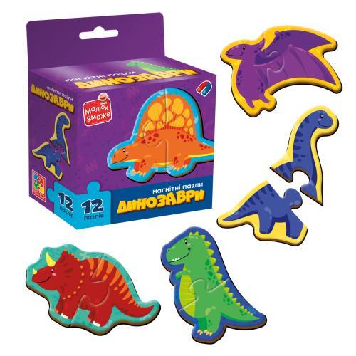 Пазли магнітні Vladi Toys Динозаври (VT1733-01) - фото 2
