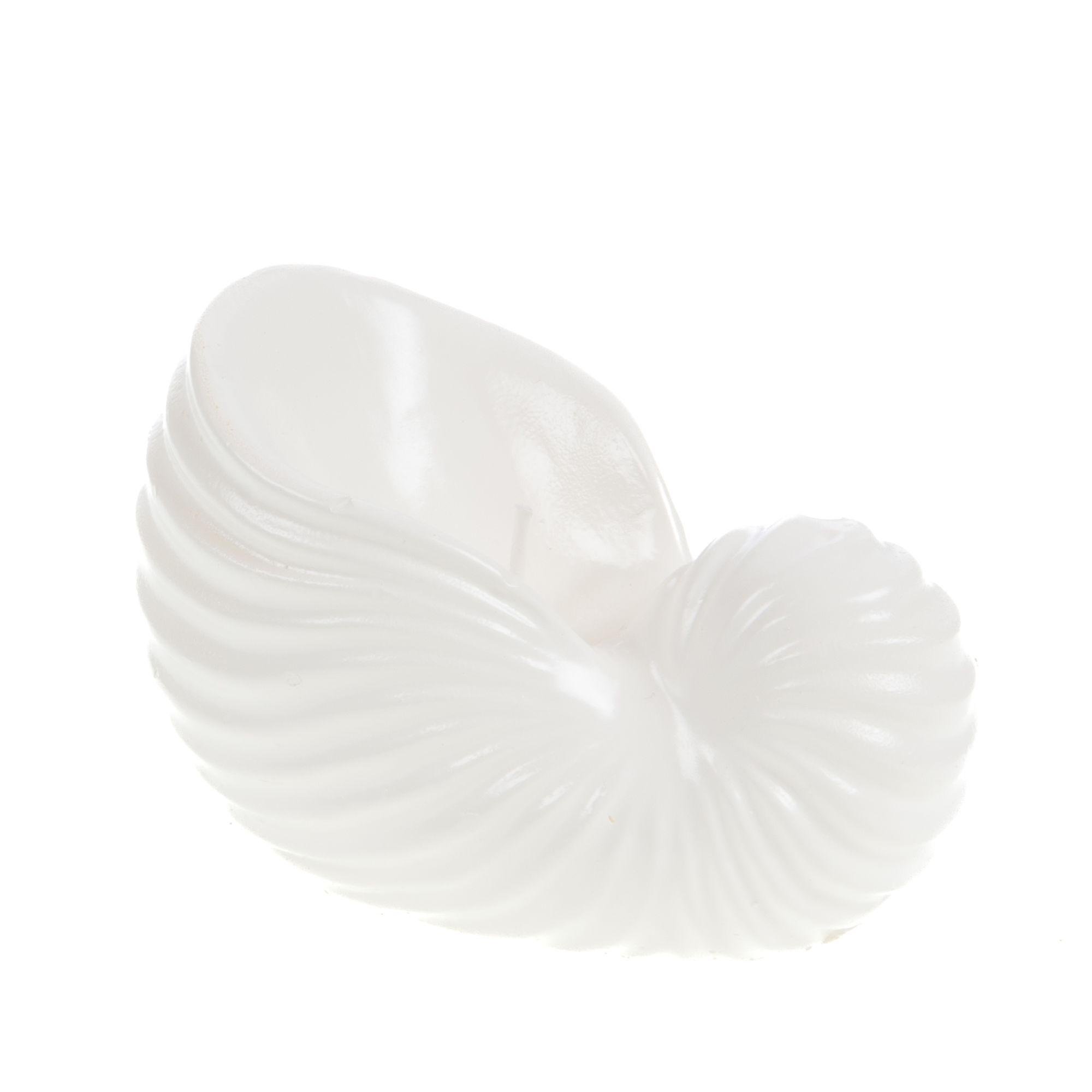 Свеча в форме ракушки AMADEUS время горения 8 часов Белый