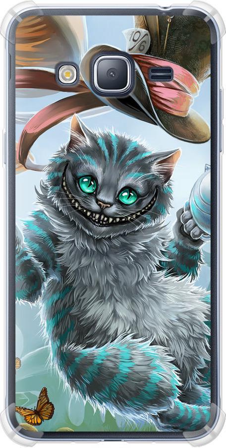 Чехол на Samsung Galaxy J3 Duos (2016) J320H Чеширский кот 2 (3993sp-265-42517) Чехол на Samsung Galaxy J3 Duos (2016) J320H Чеширский кот 2 (3993sp-265-42517)