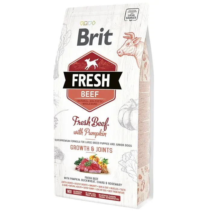 Сухой корм для собак крупных пород Brit Fresh Beef Pumpkin 2,5 кг говядина