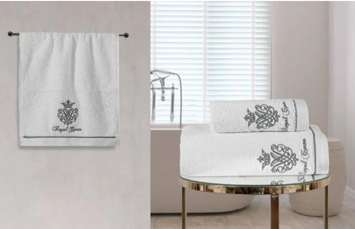 Набор полотенец Maison D'or Royal Crown 30х50/50х100/85х150 см Белый