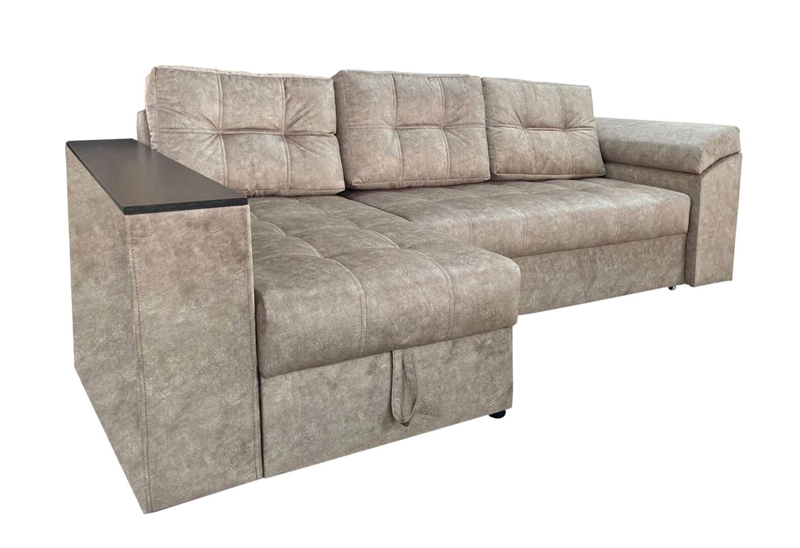 Мягкий уголок Vika Техас ДСП 255x140 см Крокус 08 Exim textile угол 7 ЛВ Венге
