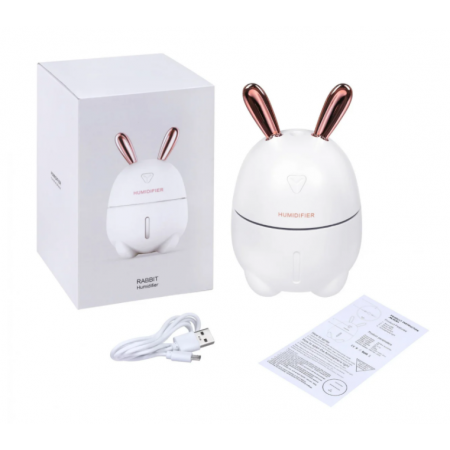 Зволожувач повітря дитячий Humidifier Rabbit 2в1 з аромадифузором та підсвічуванням White (0012) - фото 2
