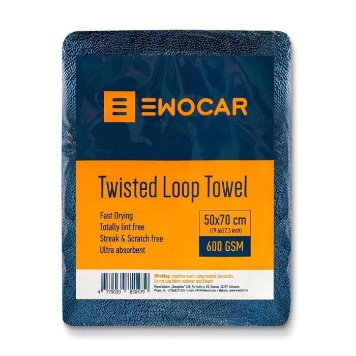 Полотенце микрофибровое Ewocar Twisted Loop Drying Towel 50x70 см 600 gsm (25107061)