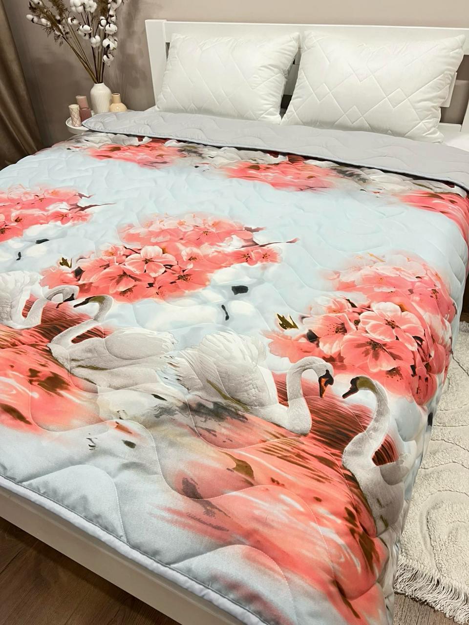 Одеяло летнее двухстороннее с рисунком двуспальное 180x210 см Серый (27455735) - фото 4 Одеяло летнее двухстороннее с рисунком двуспальное 180x210 см Серый (27455735) - фото 4