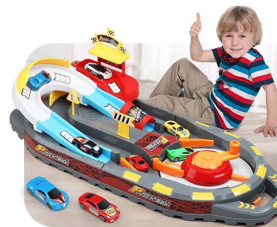 Автотрек складаний з обертаючою платформою 6 машинок в коробці (QL 906) - фото 6 Автотрек складаний з обертаючою платформою 6 машинок в коробці (QL 906) - фото 6