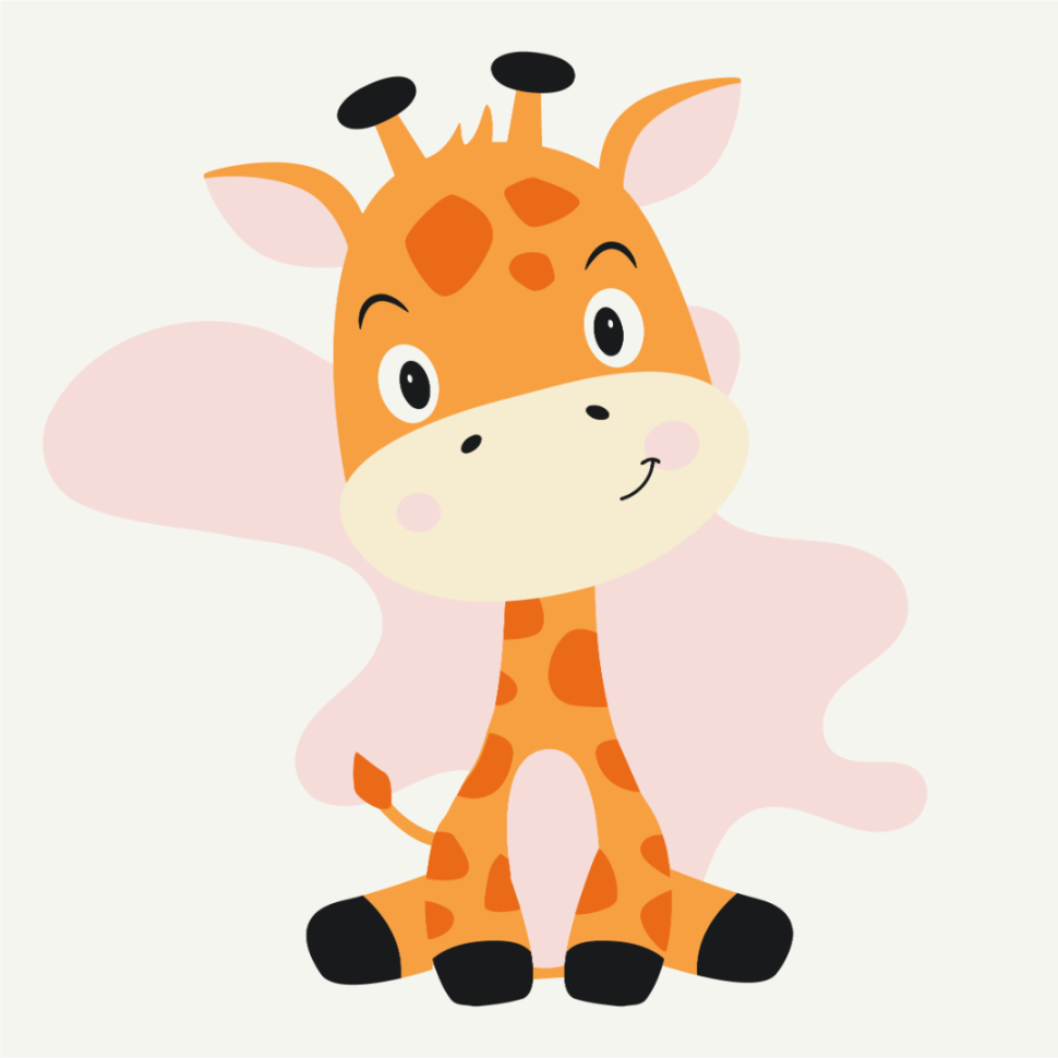 Роспись на холсте Brushme Улыбающийся жираф 20х20 см (MBS020)