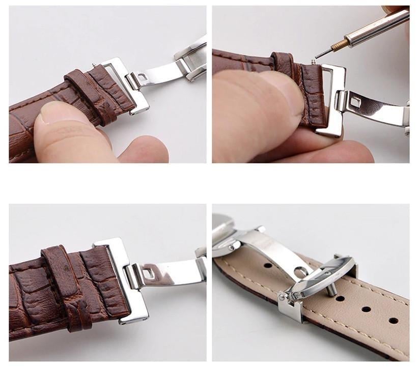 Застежка-бабочка для ремешка часов из нержавеющей стали 316L 20 мм (1429396535) - фото 3 Застежка-бабочка для ремешка часов из нержавеющей стали 316L 20 мм (1429396535) - фото 3