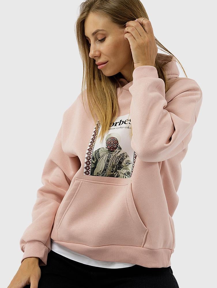 Худи женское ЦБ-00226040 р. 46 Пудровый (SKT000923495)