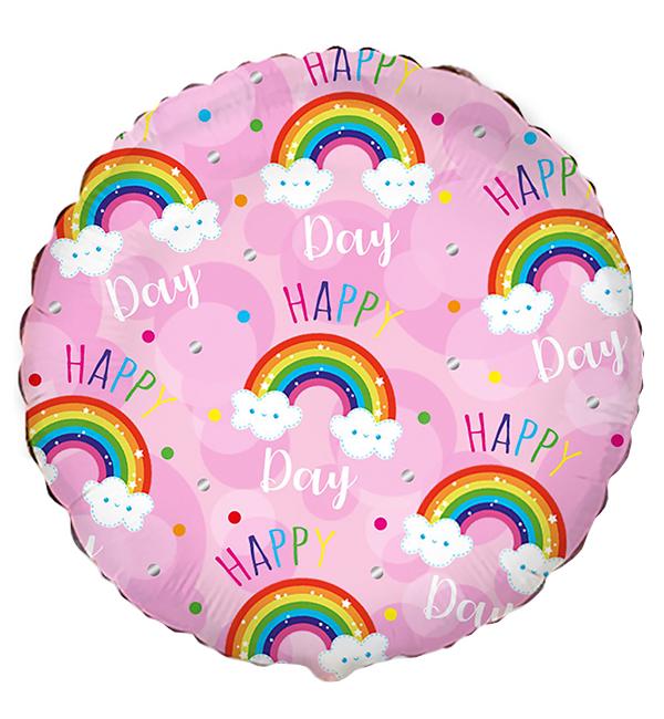 Воздушный шар Happy day pink 45 см (10806777)
