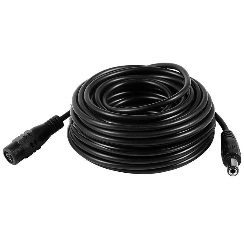 Кабель DC12V 5,5х2,1 мм Male-Female 20 м Black (DC5521MF20M)