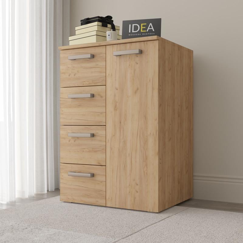 Комод Idea ТКБ-363 на 4 шухляди з дверима Дуб крафт (26718263)