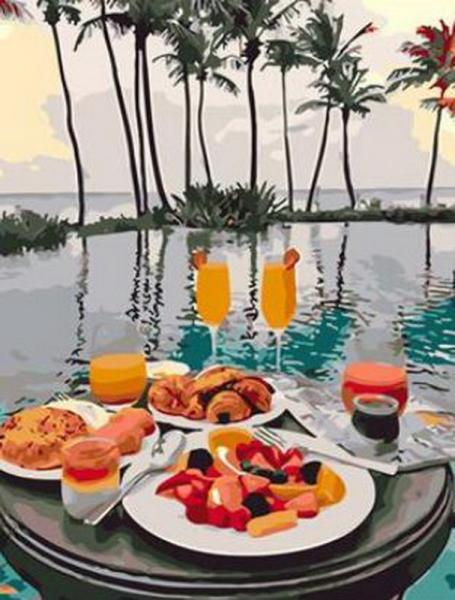 Картина по номерам Josef Otten Натюрморты Завтрак в теплых краях 40х50 см в термопакете (5091RA_O-mt)