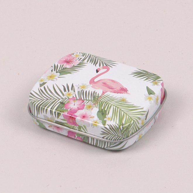 Коробочка металева Flora Фламінго для зберігання дрібничок (25227)