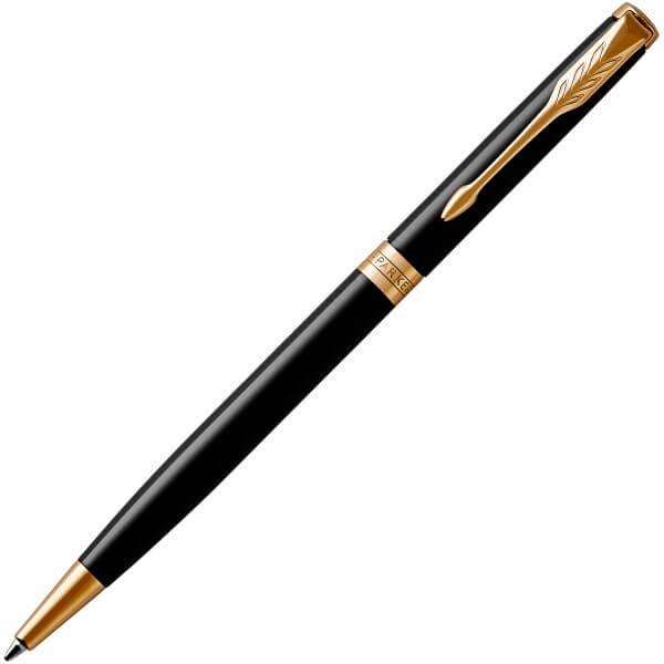 Ручка кулькова Parker SONNET 17 Slim Black Lacquer GT BP 86 031 16326