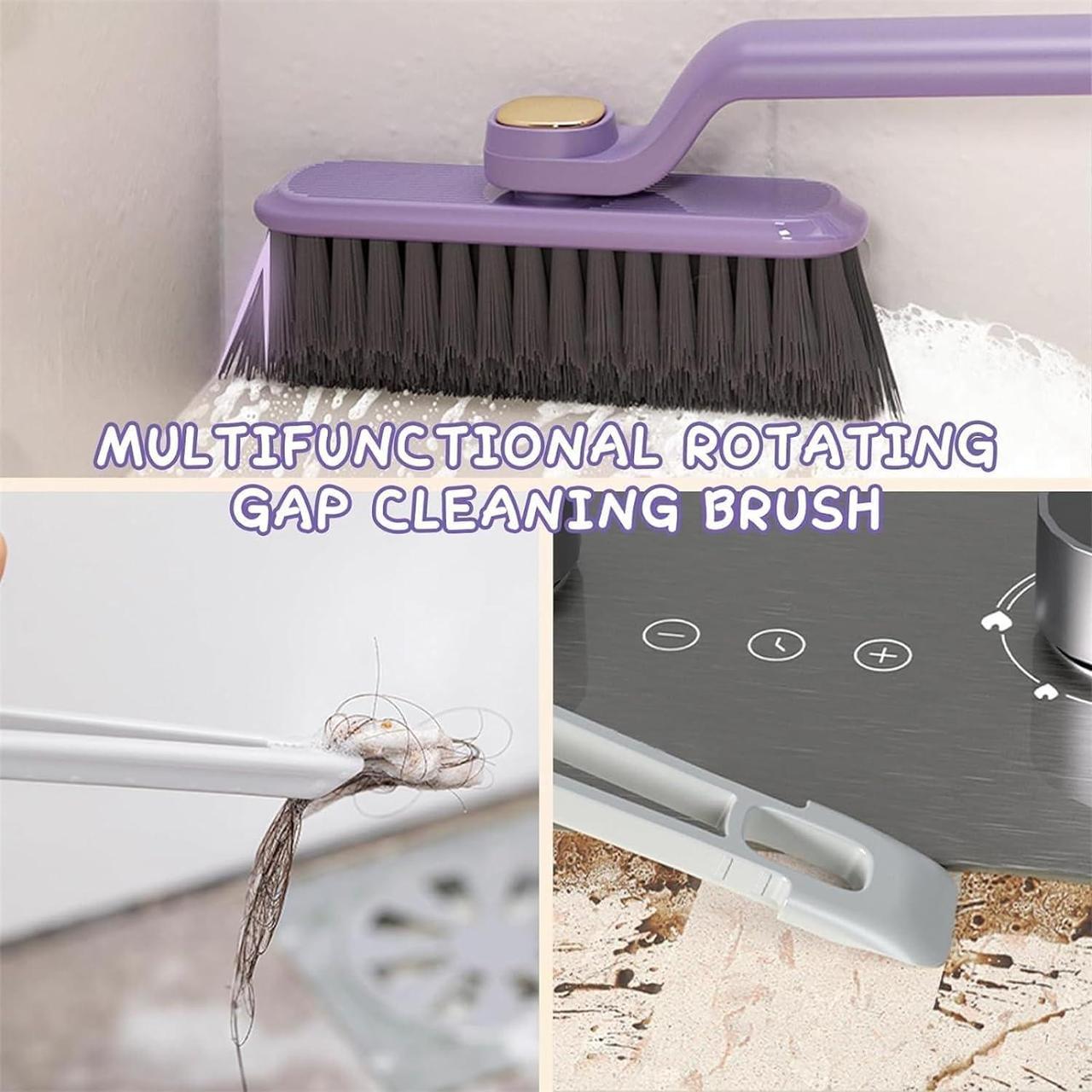 Щетка для уборки вращающаяся на 360° со встроенным пинцетом-скребком Фиолетовый (2610823754) - фото 6 Щетка для уборки вращающаяся на 360° со встроенным пинцетом-скребком Фиолетовый (2610823754) - фото 6