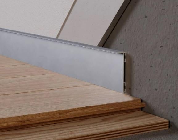 Плинтус алюминиевый скрытого монтажа анодированный 60х15х2700 мм (20379768) Плинтус алюминиевый скрытого монтажа анодированный 60х15х2700 мм (20379768)