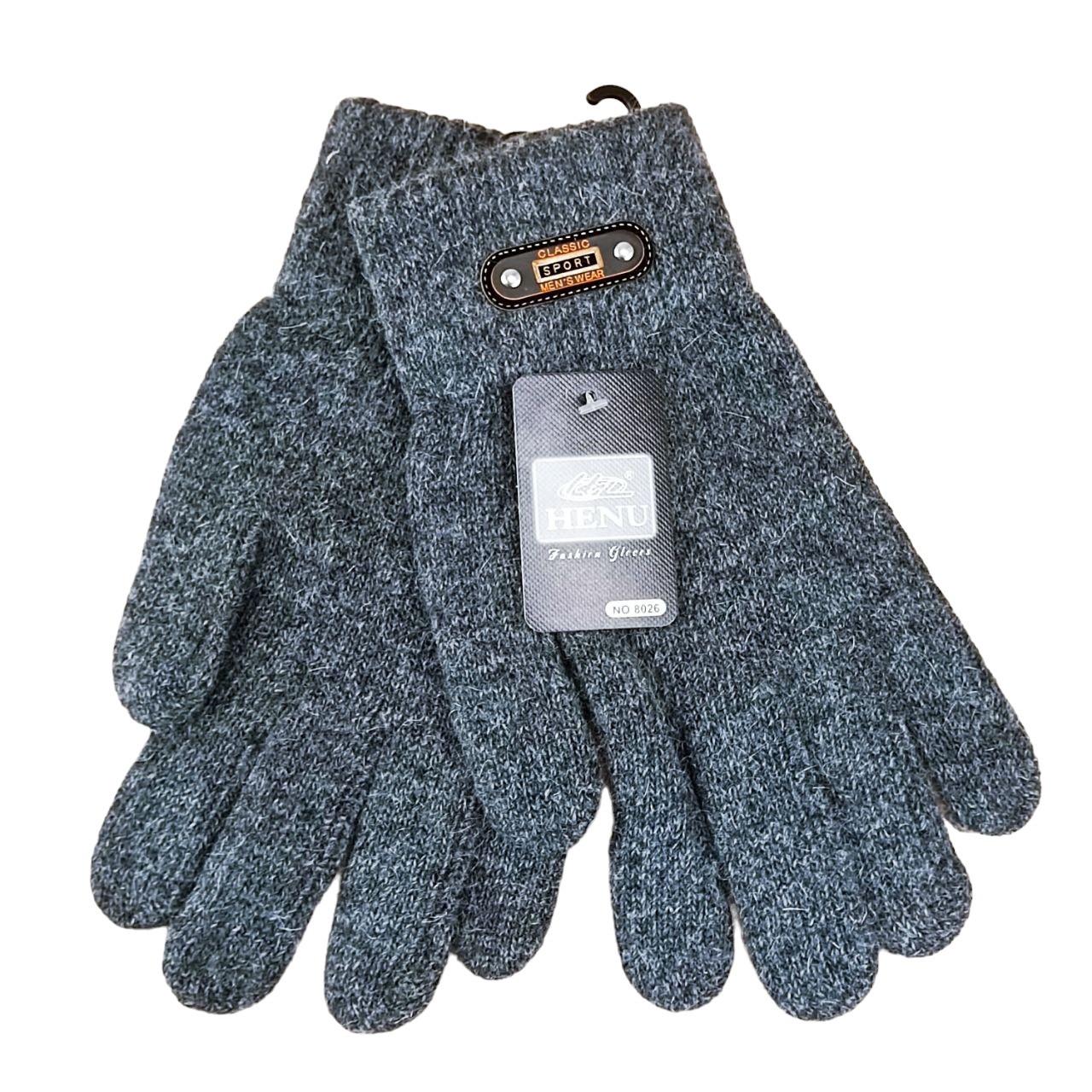 Перчатки мужские Sport шерстяные ангора L-XXL Серый (47330)