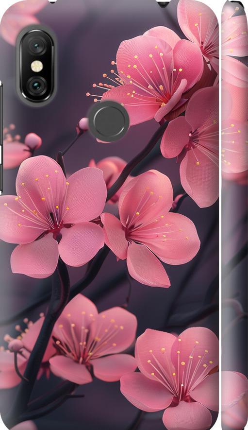 Чехол на Xiaomi Redmi Note 6 Pro Пурпурная сакура (6075m-1551-42517)