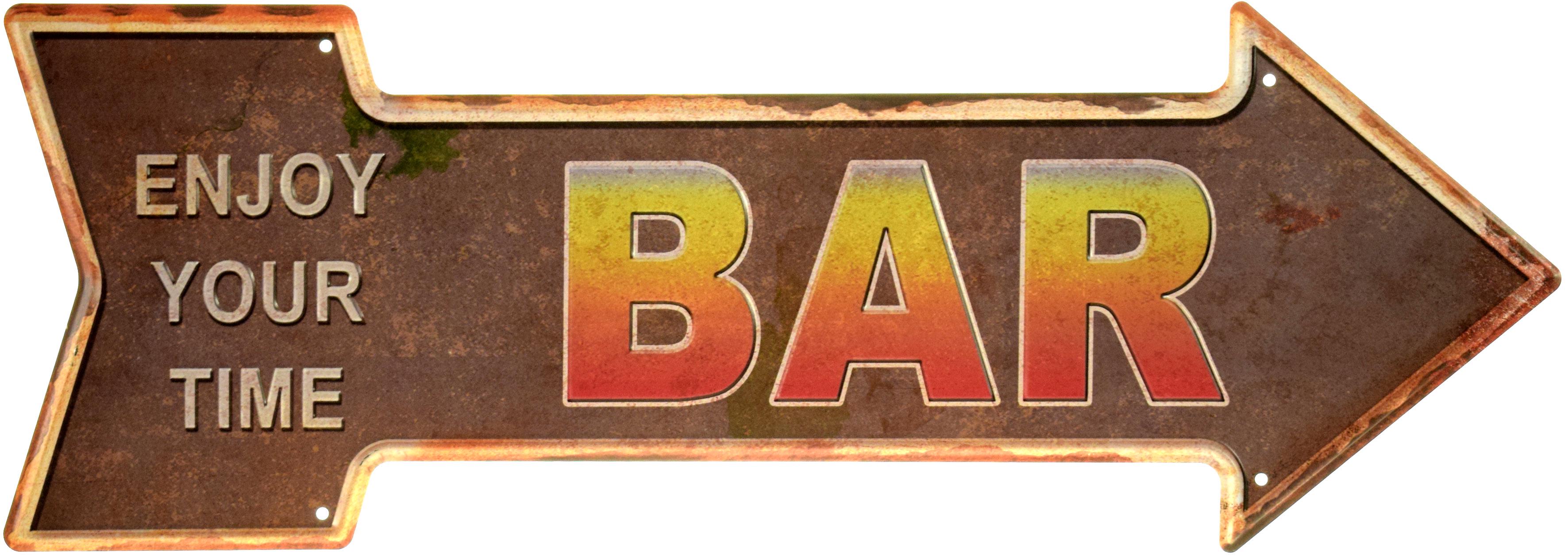 Табличка металева "Bar Enjoy Your Time" 16x45 см (ms-104174)