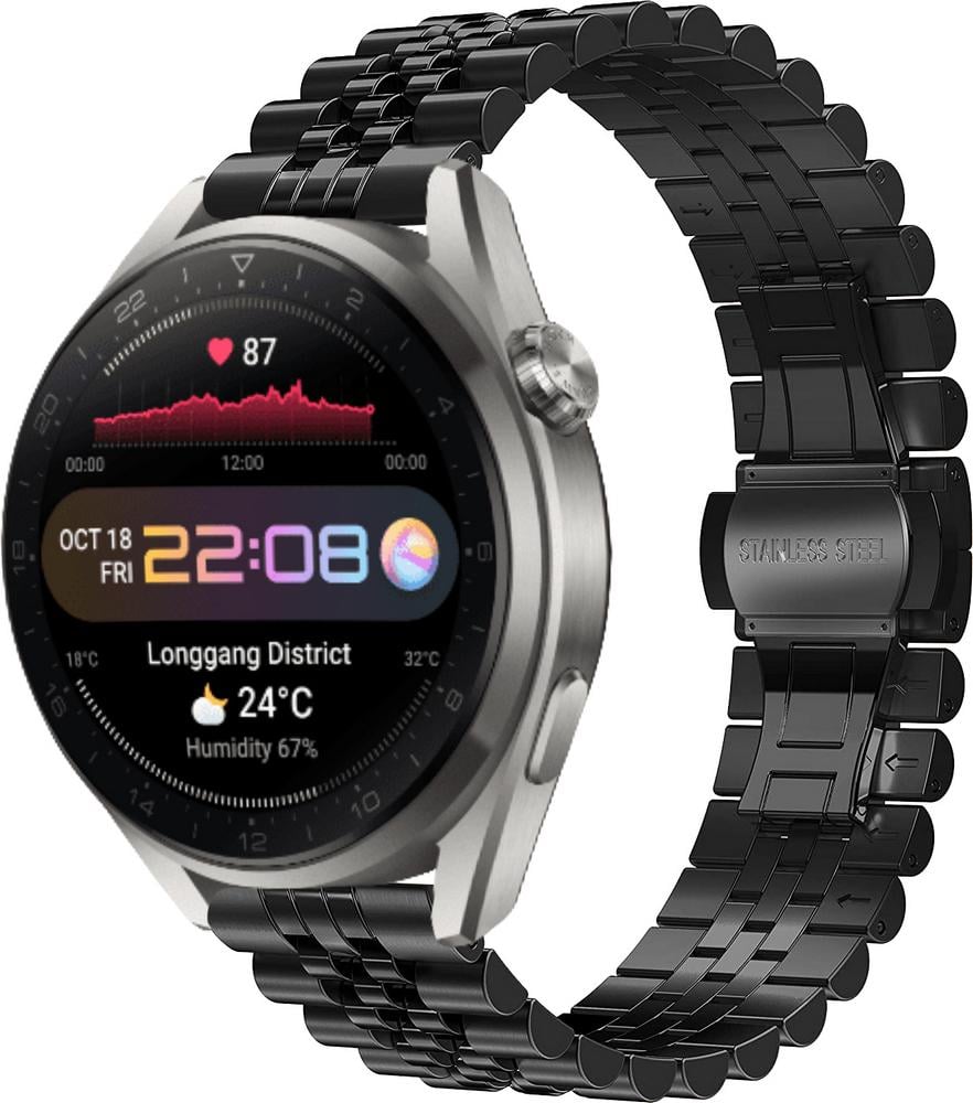 Браслет металлический Stech для Huawei Watch 3 Pro Black (25261-2B)