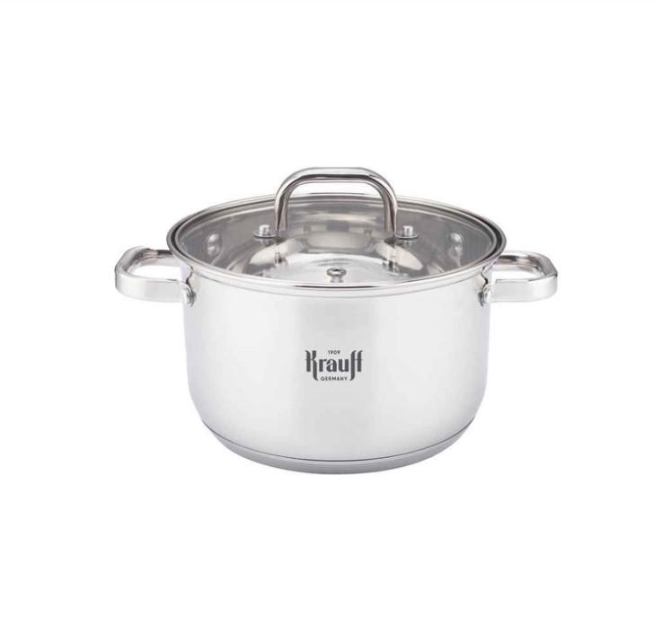 Кастрюля KRAUFF 3.3 л со стеклянной крышкой 20 см Кастрюля KRAUFF 3.3 л со стеклянной крышкой 20 см